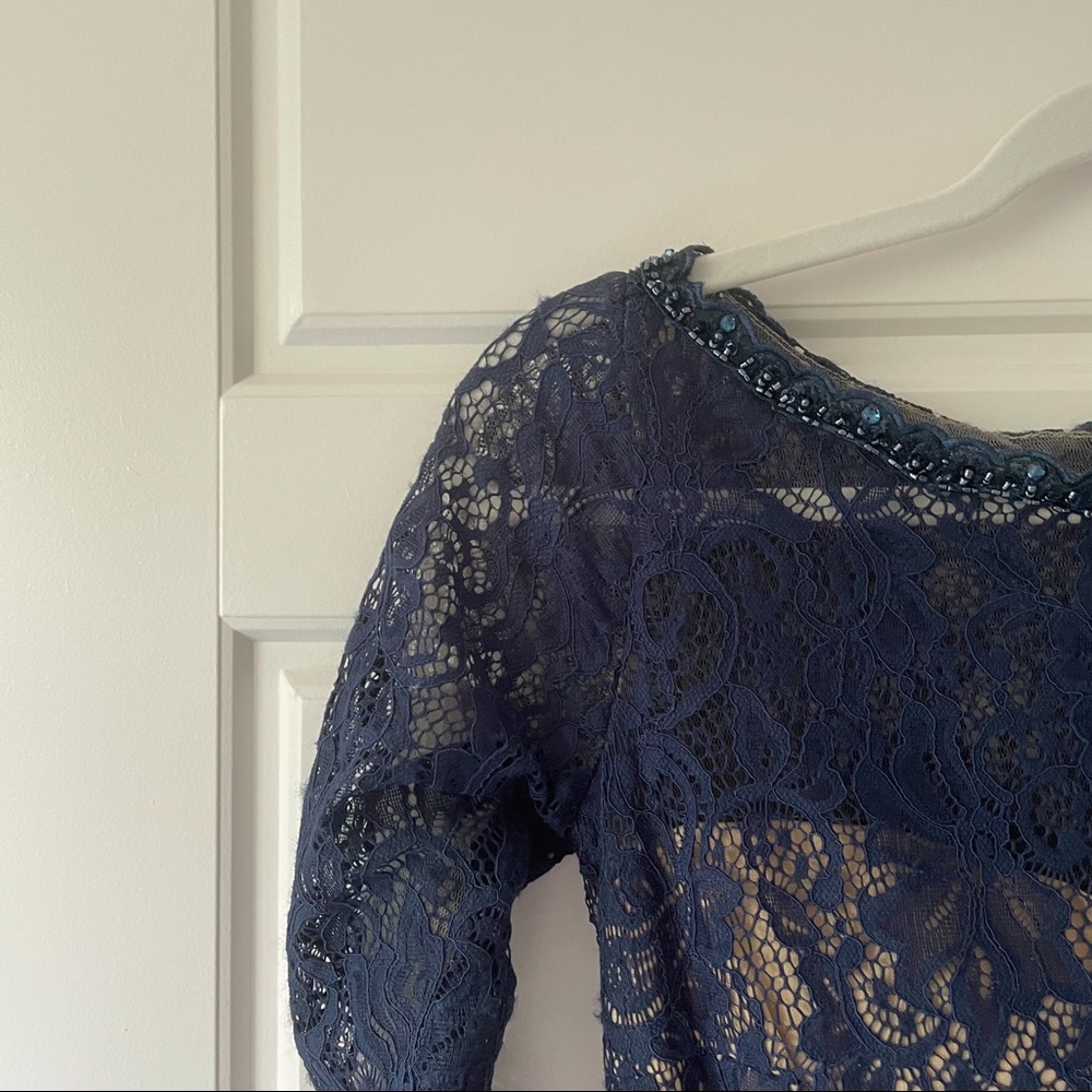 NEW Mac Duggal Lace Long Sleeve Gown Maxi Dress - Picture 8 of 8